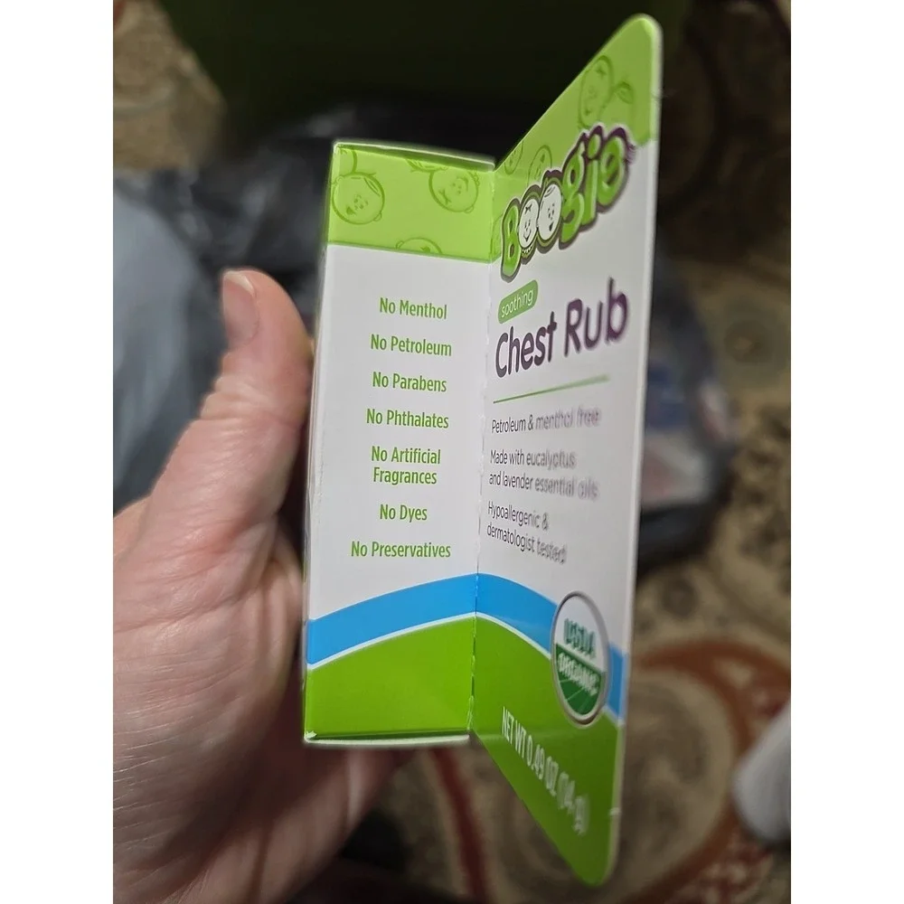 Boogie Soothing Chest Rub Stick Eucalyptus & Lavender For Baby 3 Mon.+ 100% Nat.